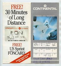 Continental Airlines Ticket Jacket American Airlines Ticket 1991 - £14.12 GBP