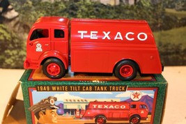 ERTL - DIECAST - 1949 TEXAC0 WHITE TILT CAB TANK TRUCK BANK - NEW- 8&quot; LO... - £14.05 GBP