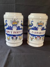 Antique Set of 2 - 18th century - Apothecary Jar, (ALBARELLO) De Drie Klokken - £180.41 GBP
