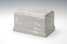 At Peace Memorials Cultured Marble Urn for Ashes Olympus (Silver) 275 ci - £179.82 GBP