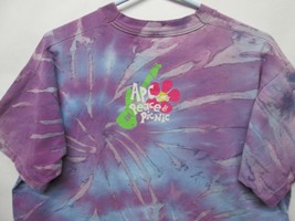 Vtg 80s 90s APC Peace Picnic 60s Tie Dye T shirt Fruit of the Loom Sz L XL Rock - £18.55 GBP