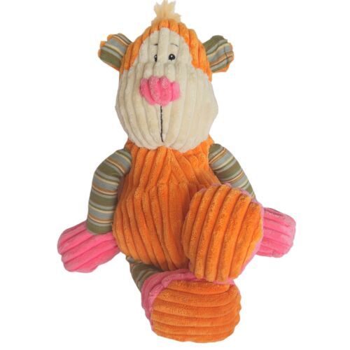 Fiesta 15” Colorful Corduroy Ribbed Monkey Plush stuffed Toy Well Loved See Pics - £15.16 GBP