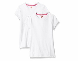 Hanes Little Girls Jersey Cotton Tee Machine Wash Soft Cotton Pack of 2 Small - £10.36 GBP