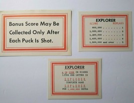 Shuffle Explorer Chicago Coin Arcade Game 1958 NOS Score Card Set Of 3 O... - £30.58 GBP