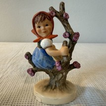 Goebel Hummel Figurine #141 3/0 Apple Tree Girl 4in Tall Germany Red Scarf - $31.50