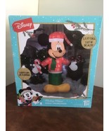Disney Mickey Mouse Inflatable Gemmy Christmas Decor 3.5 ft LED Lights Up NEW - $29.00