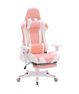 Hanover Commando Gas Lift 2-Tone Gaming Chair w/ Footrest, Faux - $300.95