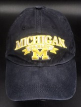 Michigan Wolverines Go Blue Yellow &amp; White Embroidered Dark Blue Cap Backstrap - £9.74 GBP