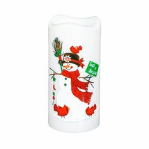 LED Snowman Pillar Table Decor with Projected Icons - $87.99