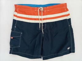 Caribbean Joe Men&#39;s  Blue Board Swim Trunks Shorts Lined Bathing Size 4XL - $12.34