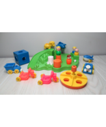 Fisher Price Little People vintage playground kids lot plane trike cube ... - £23.25 GBP