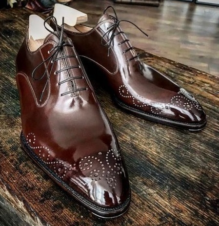 NEW Handmade Men's New Brown Color shoes, Men's Designer Lace Up Leather Dress s
