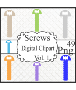 Screws Digital Clipart Vol. 1 - $2.00