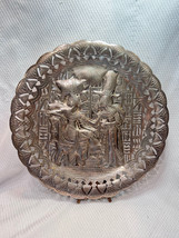 Egyptian Depiction In Relief .900 Silver 261G  Platter Tray Plate Scallo... - $222.70
