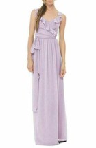 Ceremony by Joanna August &#39;Lacey&#39; Ruffle Wrap Chiffon Gown Sz S Moondance - £84.93 GBP