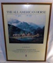 G. Harvey The All American Horse &quot;In Times of Peace&quot; Smithsonian Commem. Print - £260.28 GBP