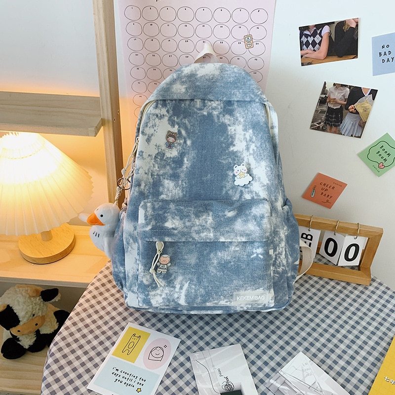 Primary image for School Backpa Retro Gradient Women's Backpack Korean Style College Students Scho