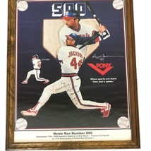 Reggie Jackson Hand Signed Autographed Home Run # 500 Poster Provenance 1984 - £110.32 GBP