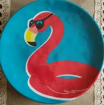 Zak Designs ~ Four (4) Melamine ~ Flamingo Design ~ 11&quot; Dinner Plates - £29.40 GBP