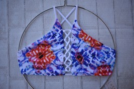L*Space Swim Kaleidoscope Dreams Nikki High Neck Lace Up Bikini Top (L) Nwt $90 - £47.95 GBP