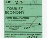 BEA Tourist Economy Boarding Pass British European Airways 1965 - £9.49 GBP