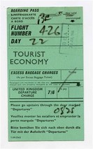 BEA Tourist Economy Boarding Pass British European Airways 1965 - £9.34 GBP
