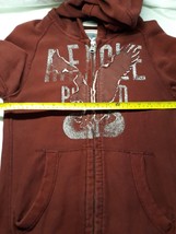 Vintage American Eagle Sweatshirt Hoodie Distress Patch Full Zip Small - £17.99 GBP