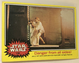 Vintage Star Wars Trading Card Yellow 1977 #136 Danger From All Sides - $2.48