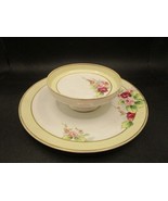 Noritake Morimura Nippon Japan Plate With Dip Dish Attached floral [95n] - $1,407.37 MXN
