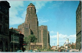 City Hall and Niagara Square with McKinley Monument left, New York Postcard 1959 - £6.26 GBP