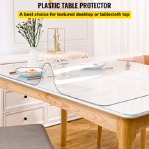 VEVOR Plastic Table Cover 40 x 80 Inch, 1.5 mm, Rectangle Clear, Waterpr... - €34,33 EUR