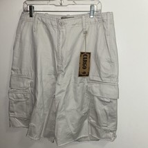 Cargo 9 Men’s Beige Shorts Size 32 Waist Distressed New NWT - $9.49