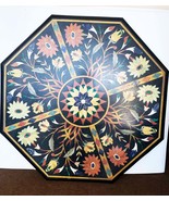 34" black Marble Hand Made table Top Home garden coffee dining inlay Decor - $2,150.00