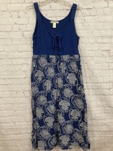 Studio West Apparel Dress Wome&#39;ns Size M Blue Sleeveless lace lined flor... - $20.78