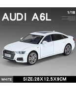 1/18 AUDI A6L Alloy Car Model Toys Diecast Cars 6 Doors Opened Toys White