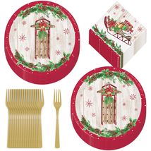 Vintage Christmas Party Supplies - Classic Christmas Tree Oval Paper Din... - £13.44 GBP+
