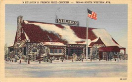 Nielsen&#39;s French Fried Chicken Restaurant Western Ave Chicago IL linen p... - $6.93