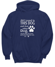 Dogs Hoodie This Dog That Dog Navy-H  - £28.02 GBP