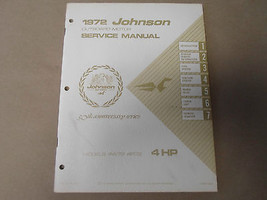 1972 Johnson Fuoribordo Servizio Negozio Riparazione Manuale 4 HP 4W72 4R72 OEM - £42.60 GBP