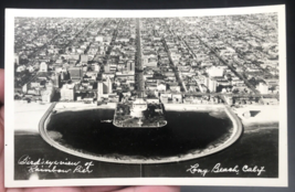 1940s RPPC Birdseye View Rainbow Pier Municipal Auditorium Long Beach Postcard - £9.59 GBP