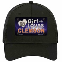 This Girl Loves Clemson Novelty Black Mesh License Plate Hat - £23.17 GBP
