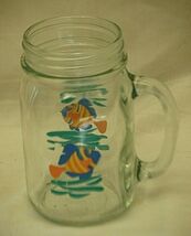 Mason Jar Drinking Glass Clown Fish Designs Vintage One Pint - $14.84
