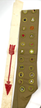 Vintage BSA 1930&#39;s Boy Scout Sash with 22 Merit Badges &amp; Order Of The Ar... - £184.61 GBP