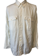 Matinique White Long Sleeve Button Down Shirt with Pockets, Men&#39;s Size L - $262.63 MXN
