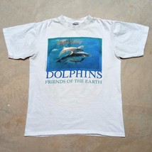 Vintage 1991 Dolphins Laura Pike Nature Animal Earth T-shirt - Size XL - $19.95