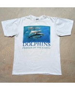 Vintage 1991 Dolphins Laura Pike Nature Animal Earth T-shirt - Size XL - $379.83 MXN