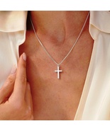 SILVER CROSS NECKLACE for Women (Free Shipping)  - $16.95