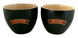 Lot 2 Bailey&#39;s Irish Cream YOURS &amp; MINE Ceramic Cup Mug Dessert Bowls Holiday - £14.00 GBP