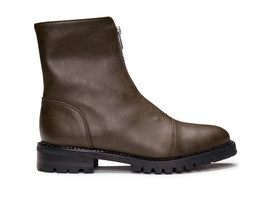Bota vegana al tobillo con cremallera y forro transpirable botín elegant... - $2,036.25 MXN