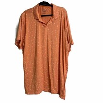 Nike Men’s Dri Fit Size 2X Polo Shirt Flowers Standard Fit Orange Short Sleeve - £21.16 GBP